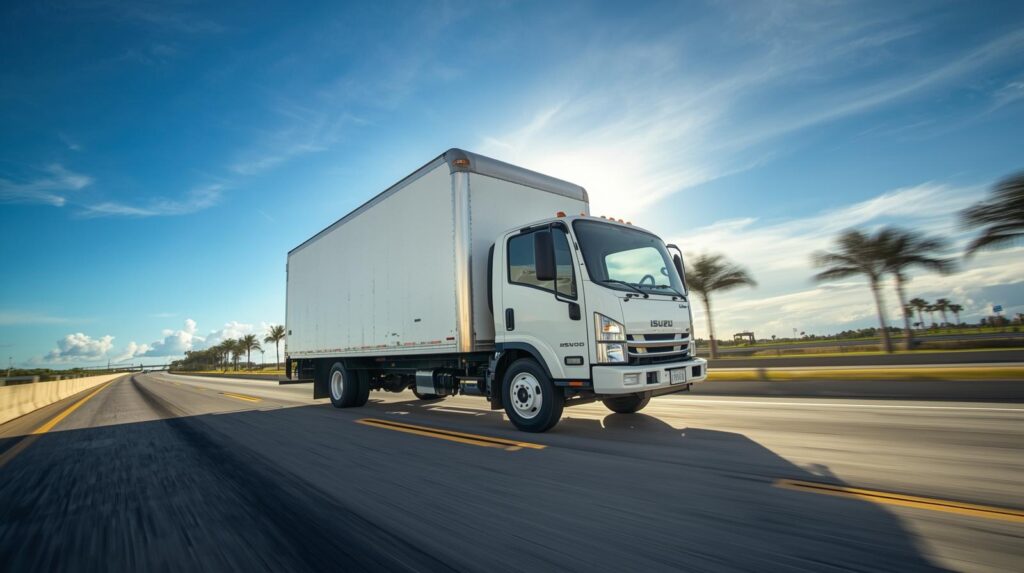Isuzu box truck designed for Florida heat and humidity conditions