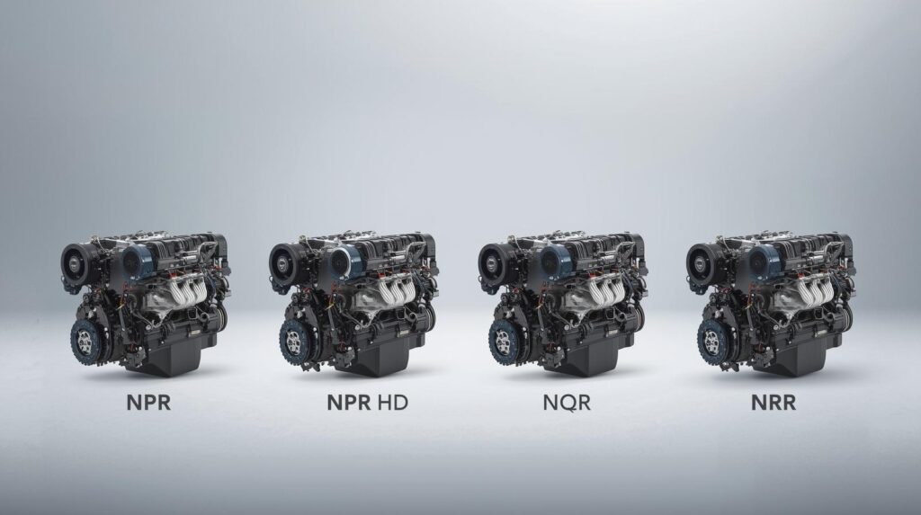 Isuzu NPR, NPR HD, NQR, and NRR truck lineup