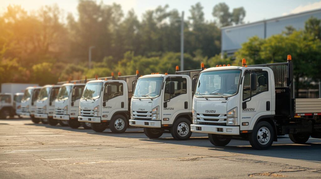 used Isuzu flatbed trucks for small business fleets